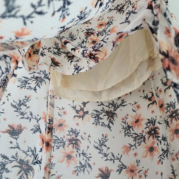 Free People Femme Edge Bohemian Maxi Skirt in Ivory Combo Size 10 - Picture 11 of 16